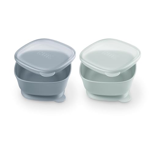 NUK for Nature Suction Bowl and Lid, Leak-Proof Lid, Microwave, Freezer, & Top Rack Dishwasher Safe, BPA-Free