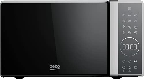 Beko Solo Digital Touch Control Microwave MOC20130SFB |Silver Design | 20L Capacity| 700W Power | Includes Auto-Defrost, Auto Cook & Digital Timer/Display.