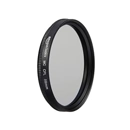 Amazon Basics Circular Polarizer Camera Lens Filter, 16 Multi-Layer Coatings, Reduce Glare and Reflection, 58mm