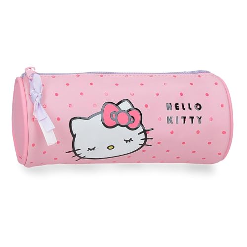 Sanrio Hello Kitty Bows Estuche Redondo Rose 20x8,5x8,5...