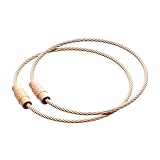 FcaLdqy 10Pcs 150mm Keychain Tag Rope Stainless Steel Wire Cable Loop Screw Lock Gadget Lock up DIY Hand Tools Accessories (Size : 150mm)(Coffee)