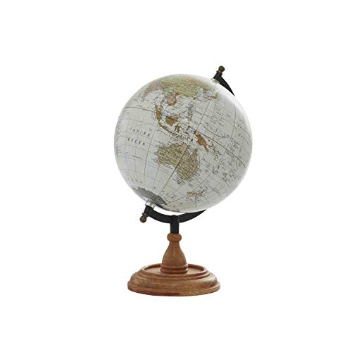 Deco 79 Mango Wood Globe With Wood Base, 9" X 8" X 13", Brown #TOP6