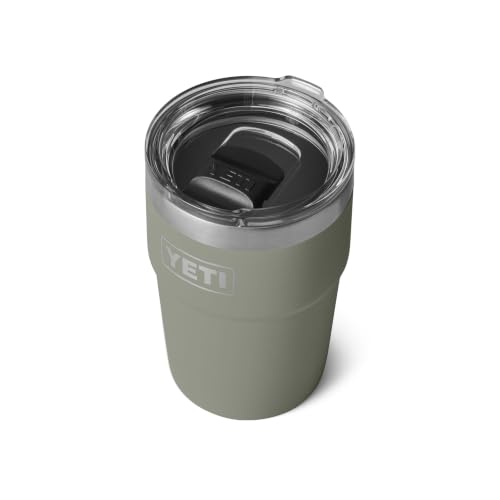 Image of YETI Rambler 16 oz Stackable Tumbler, Vacuum Insulated, Stainless Steel with MagSlider Lid