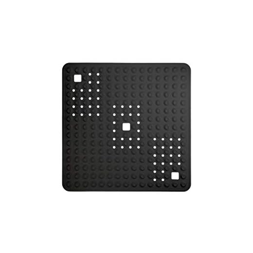 WohnDirect Tapis de Douche Noir/carré : 60x60 cm - très antidérapant & très Robuste - Tapis antidérapant pour la Douche ou Le Bain - Lavable à 60°C