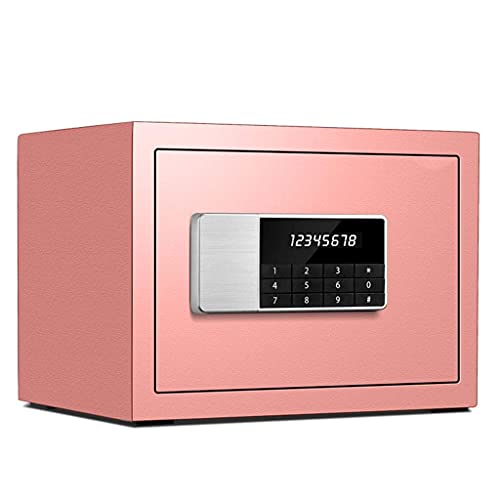 Coffre fort électronique acier rose petit modèle 13,7 pouces avec affichage LCD pour bijoux