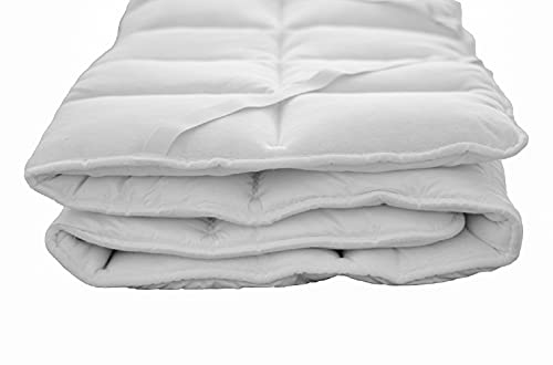 laulas Merino Matratzenauflage - Gestepptes Unterbett aus Baumwolle & Schurwolle Cover