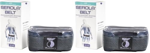 Image of Serola Sacroiliac Belt for SI Joint Dysfunction - (Large fits 40 inch to 45 inch) Lower Back, Pelvic & Hip Support brace for Women & Men, Non-Slip, Adjustable & Breathable Brace (Pack of 2)