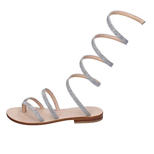 POSITANO sandalen Damen textil silber 40 EU Cover