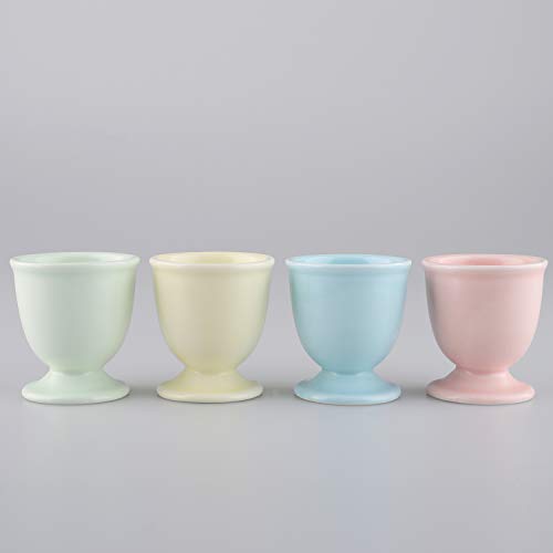 Porcelain Egg Cups Ceramic Egg Stand Holders for Soft Boiled Eggs Set of 4