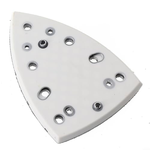 Volakebeing Almohadilla de lijado triangular sin polvo de 148 x 98 mm con 7 agujeros, espuma de poliuretano y construcción de nailon, compatible con FestoolDTS 400/DS400 REQ