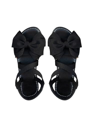 GORGLITTER Women's Ankle Strap Bow Sandals Criss Cross Open Toe Bowknot Dressy Beach Flat Sandals 2025