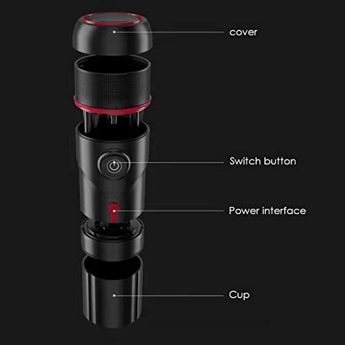 Jopwkuin Reisekaffeemaschine, Mini 80W tragbare elektrische Kaffeemaschine USB-Kabel Einfache Bedienung für das Büro(rot… – Bild 4