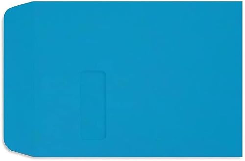 LUXPaper 9 x 12 Open End Window Envelopes | Peel & Press | Pool Blue | 80lb. Text | 50 Qty