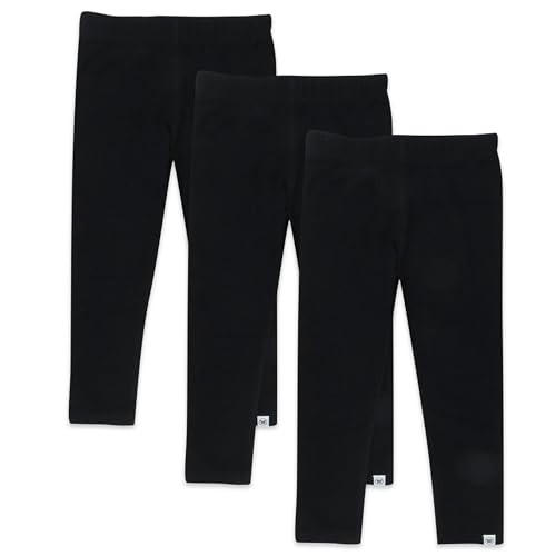 Image of HonestBaby Baby-Girls Multipack Leggings Skinny, Flare and Cargo Pants Organic Cotton for Infant Baby Girls, Toddlers, Little Kids