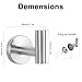 NearMoon Bath Towel Hooks- SUS 304 Stainless Steel Robe Hook Holder, Heavy Duty Coat Hook for Bathroom Livingroom Hotel Kitchen Garage, Wall Mounted- 4 Pack (Brushed Nickel)
