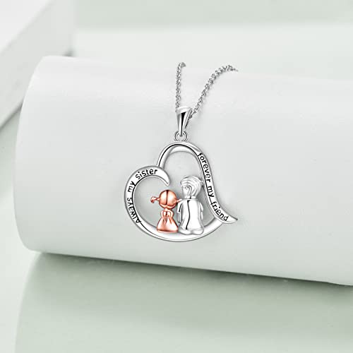 CRMAD Sister Gifts from Brother for Sister Sterling Silver Necklace Jewelry for Birthday Christmas Gifts4