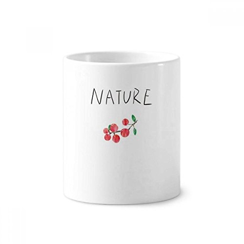 Tasse en céramique blanche Fruit Rouge Soloisland 350ml décorative