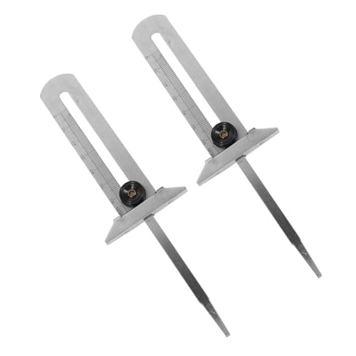 PACKOVE Auto Tire Tread Depth Gauge 2-in-1 Set Iron Gauge 0-60mm Tire Wear Essential for Vehicle Maintenance