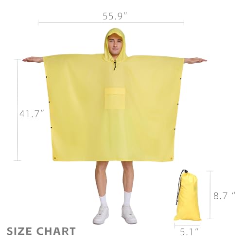 Multi functional cape hooded raincoat suitable for outdoor camping and hiking, suitable for both men and women3
