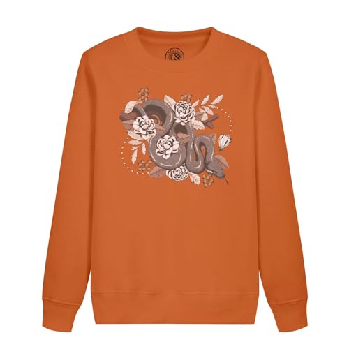 Sweatshirt enfant serpent floral avec un dessin original gothique style tatouage