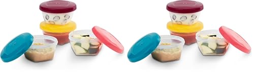 Image of Babymoov Leak Proof Storage Bowls | BPA Free Containers with Lids, Ideal to Store Baby Food or Snacks for Toddlers, BPA Free - 4 Count (Pack of 2) (Pick Your Set Size)