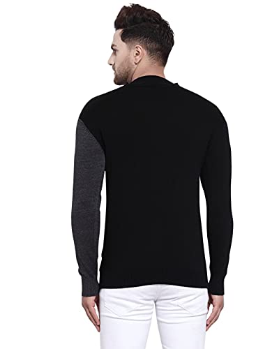 Image of Style Quotient Mens Grey Solid Sweaters