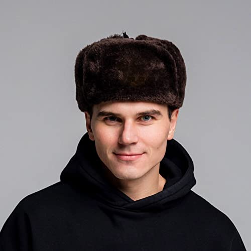 Image of BELEON Ushanka Russian Hat with Ear Flaps