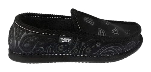 KN-002F Faux Fur NewBuck Bandana Paisley Embossed Slipper Shoes2