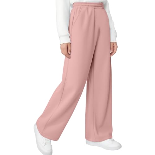 Baggy Sweatpants for Kid Boys Girls Wide Leg Open Bottom Cargo Sweat Pants Elastic Wasit Workout Jogger 5-15 Years4