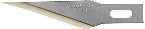 X-ACTO Z Series Light-Weight Replacement Blade, No 11, 4-7/8 in L, Stainless Steel Blade, Gold Hue, Pack of 5