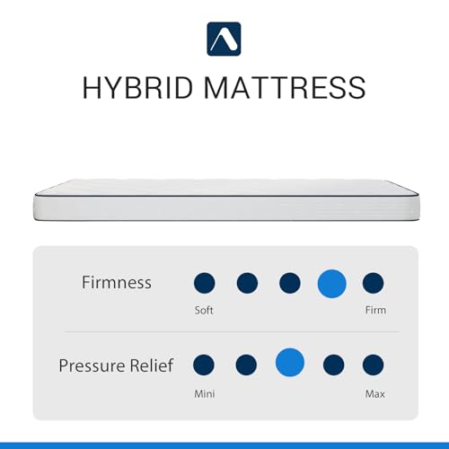 Image of Avenco 6 Inch Twin Mattress, Hybrid Mattress with Innerspring and Memory Foam, Medium Soft, Breathable & Supportive, CertiPUR-US Certified, Twin Size Mattress in a Box for Kids & Guest Room