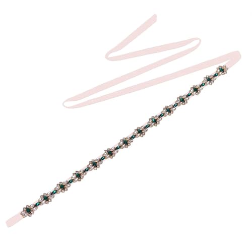 Women's Elastic Waist Belt Rhinestone Belt For Dresses Sparkle Crystal Wedding Sash Ribbon