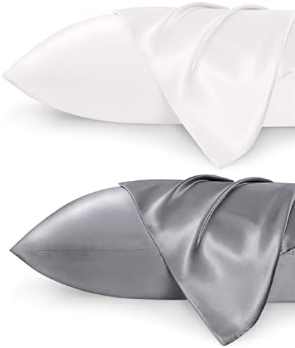 Bedsure Satin Pillowcase for Hair and Skin Standard - Silk Pillow...