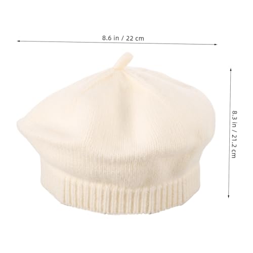 Fashionable French Style Beret Hat for Boys and Girls Knitted Boy Girl Caps Beige2