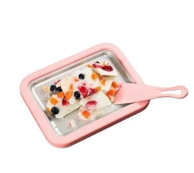 Mini Yogurt Ice Cream Maker Stainless Steel Small Household Dessert Machine (Peach powder)