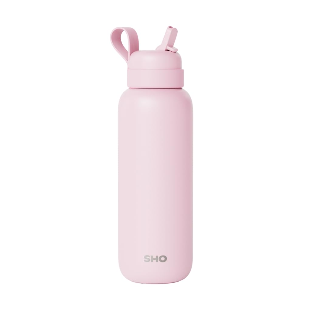 SHO Newt Insulated Stainless Steel Water Bottle (Peony, 500ml)
