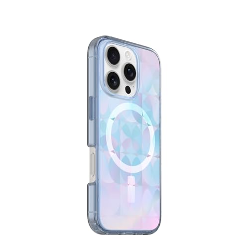 Image of OtterBox iPhone 16 Pro Symmetry Series Clear Case - Opal Prism Blue - Ultra-Thin, Sleek iPhone Case, Translucent iPhone Case with Geometric Design