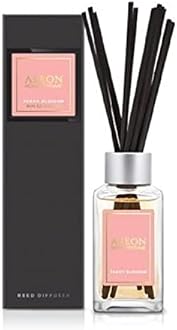 Areon Home Fragrance Luxury Perfume Reed Diffuser + 10 Rattan Reeds, Peony Blossom Scent, 85ml