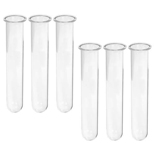 SWOOMEY Lot de 6 Tubes à Essai en Verre pour Propagation et Culture Hydroponique, Vases Soliflores 2,5 X 3 X 15 CM, Conçus pour Jardinières Suspendues et...