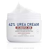 OUKEYA Urea Cream 42% plus Salicylic Acid 2% Net 5.29 Oz for Dry Cracked Feet, Heels, Knees, Elbows, Hands Repair Treatment. Moisturizes and Removes Corns, Calluses, Dead Skin, and Softens Toenails.