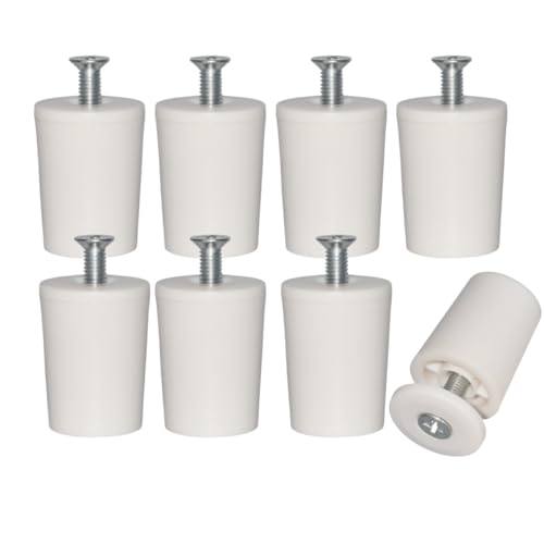 8x Butées de Volet Roulant 28mm Blancs, Protection des Lamelles de Fenêtres, Arrêts de Rouleau avec vis et Rondelle (28mm, Pièce, 8)