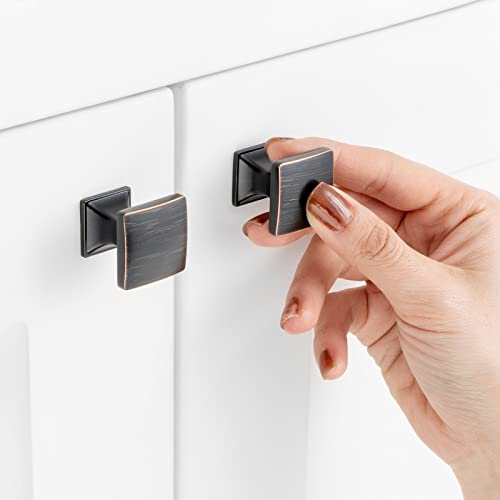 Askano Pack Of 10, Oil Rubbed Bronze, Curved Kitchen Cabinet Knob Zk2203 | Modern Pull Handle, Solid Hardware For Drawer, Dresser, Bathroom, Vanity, Furniture Door, Cupboard, Bedroom, Size: 1 Inch #TOP1