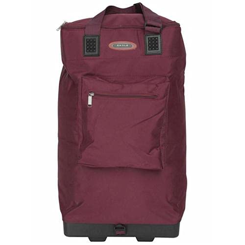 2 Wheel Folding Shopping Trolley, Lightweight Model Large Capacity Shopper, Cart Design Durable Wheeled Drag Bag with Adjustable Dual Strap