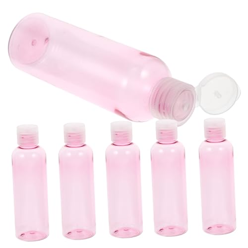 6 Botellas Redondas Con Tapa Abatible Para Hombro Botellas De Artículos De Tocador Botellas Exprimibles Gotero De Loción De Viaje Jarra De Agua Continua Dispensador De Bomba FOMIYES