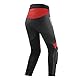 SHIMA Miura 2.0 Motorradhose - Leder, Damen, Sporthose mit Hüft- und Knieprotektoren, perforiertes Leder, elastische Einsätze, für 2-teilige Kombi (38, Schwarz/Rot)