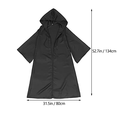 Cape d'Halloween avec masque de mascarade noir en polyester