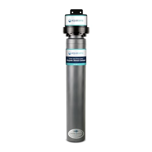 Aquasana Water Filter for Sink Faucet | Reduces 99% of 78 Contaminants Including Chlorine & Lead from Tap Water | Under Sink Filtration | Claryum Direct Connect | AQ-MF-1