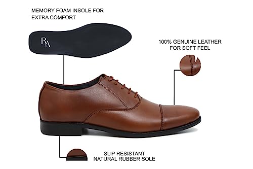 Image of Men's Genuine Leather Lace Up Oxford Formal Shoes