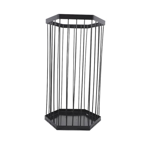 Porte-parapluies en métal noir grand modèle avec collecteur d'eau pour usage commercial