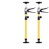 Lot de 2 vérins télescopiques en acier for cloisons sèches, outil levage manuel extensible...